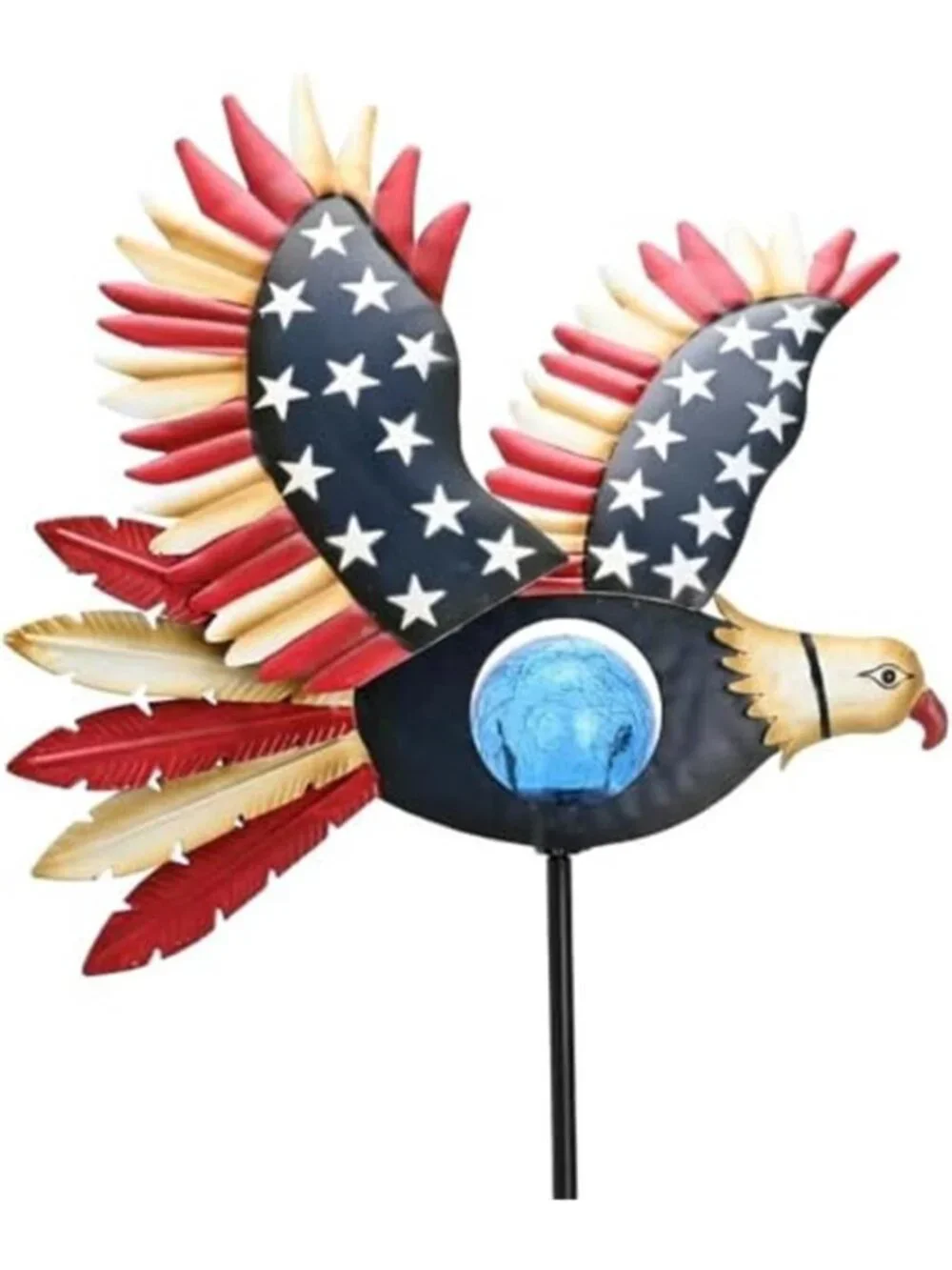 4th of July Patriotic Decoration Flying Eagle Solar Lights Metal Garden Stake